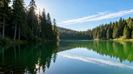 Beautiful lake in the mountains. Ukraine, Carpathians.の素材
