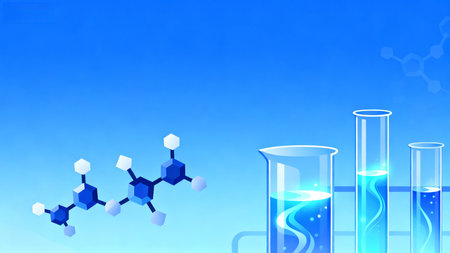Chemical experiment with test tubesの素材