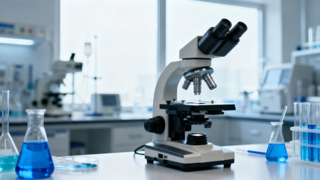 Laboratory microscope and equipmentの素材
