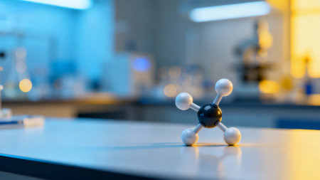 Molecular model in laboratory settingの素材