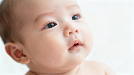 tummy of baby's faceの素材