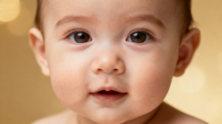 gestation of a baby's faceの素材