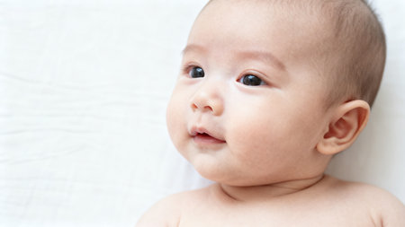 gestation of a baby's faceの素材