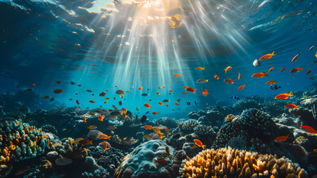 Coral and fish in the Red Sea, Eilat Israelの素材