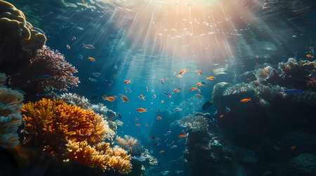 Coral reef and tropical fish in the Red Sea. Egypt.の素材