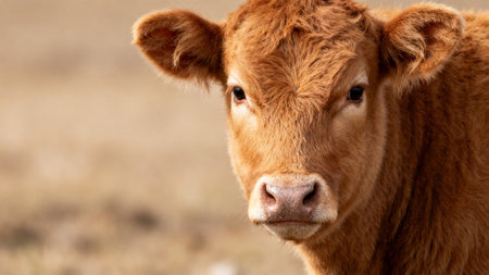 of a brown calfの素材