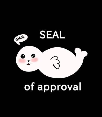 The Seal of approval illustrationの写真素材