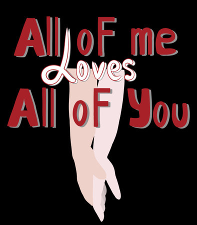 All of me love All of you with handsの写真素材