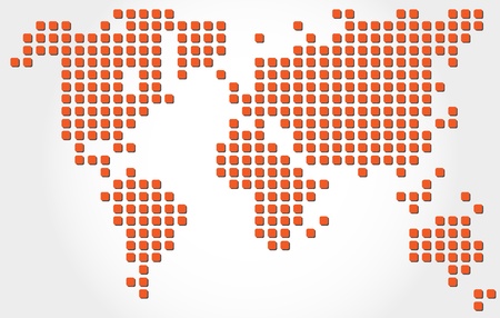 dotted world mapのイラスト素材