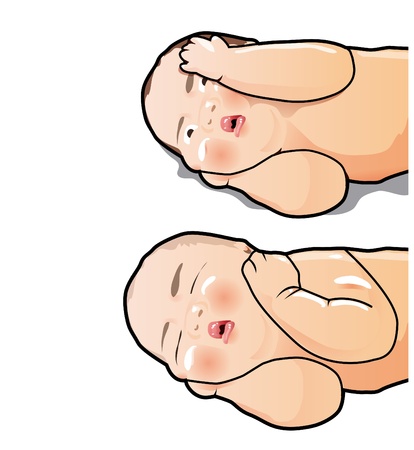 baby newborn character vectorのイラスト素材