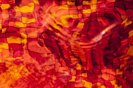 Red refection of swimming poolの写真素材