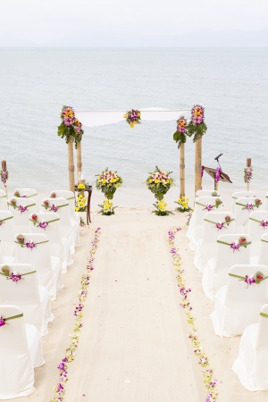 Wedding on the beach  の写真素材