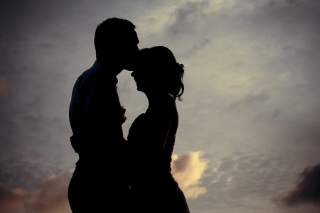 Silhouette coupleの写真素材