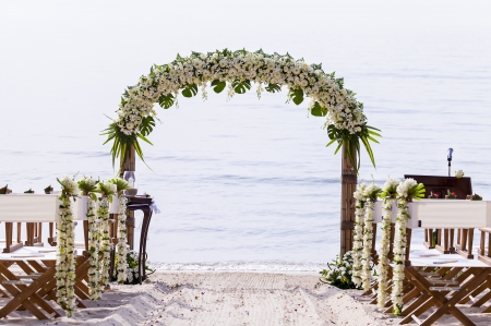 Wedding on the beach .の写真素材