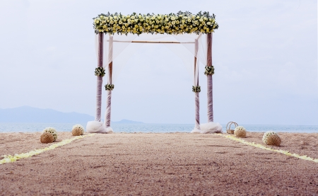 Wedding on the beach  の写真素材