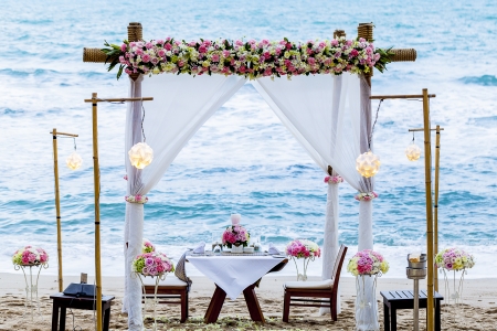 Wedding on the beach  の写真素材