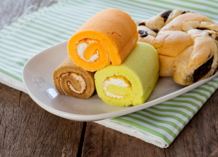 A Cup of coffee with bakery.の写真素材