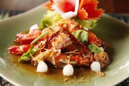 Authentic thai cuisine with decoration and flavour.の写真素材