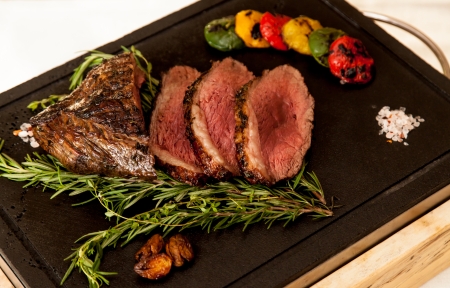 Australian premium fillet tenderloin steak.の写真素材