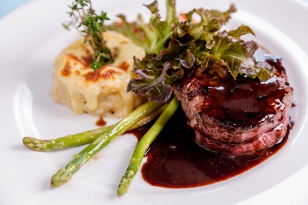 Australian premium fillet tenderloin steak.の写真素材