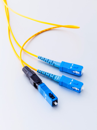 Fiber Optics connectors symbolic photo for fast internet connection ,Internet Service Provider...