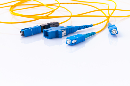 Fiber Optics connectors symbolic photo for fast internet connection ,Internet Service Provider...