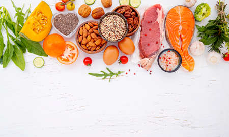 Ketogenic low carbs diet concept.の写真素材