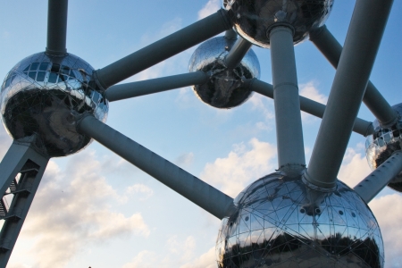 Atomium monument in Brusselsのeditorial素材