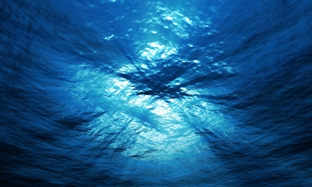 light underwater in oceanの写真素材