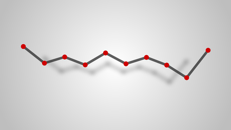 business line diagram with shadowの写真素材