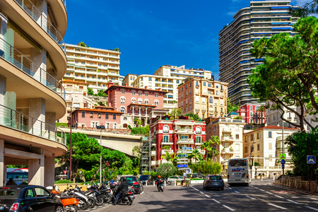 Cityscape of Monaco. Principality of Monaco, French Rivieraのeditorial素材