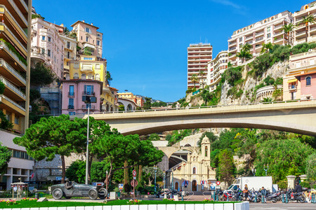Cityscape of Monaco. Principality of Monaco, French Rivieraのeditorial素材