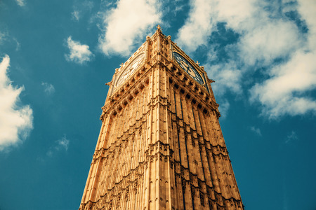 The Great Bell of the clock. Big Ben and Houses of Parliament, London, UK