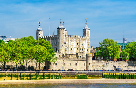 Tower of London on the Thames river in England, London, UK.