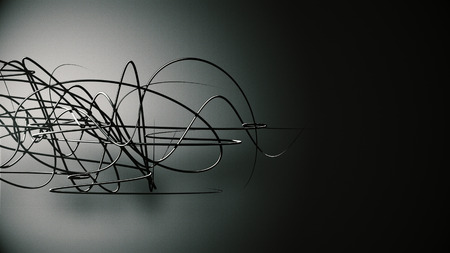 waved organic lines on gradient background, black colour and steel style