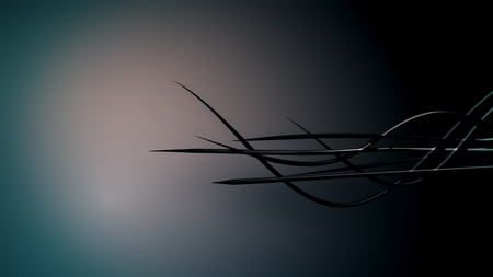 waved organic lines on gradient background, black colour and steel styleの写真素材