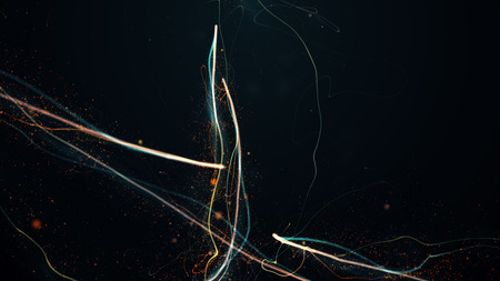 glittering stars with sparkling trail glow dust chaotic abstract background