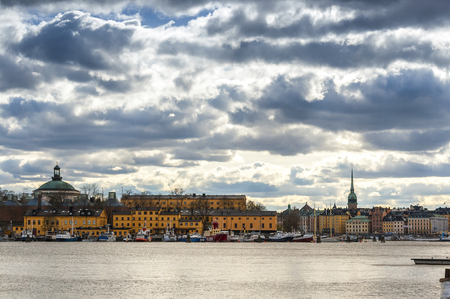 Aerial view old town of Stockholm, Swedenのeditorial素材
