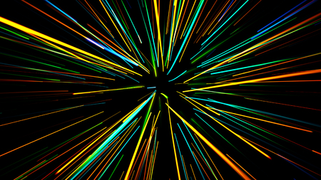 abstract scene of flight in space, space traveling, time machine, abstract background illustrationの写真素材