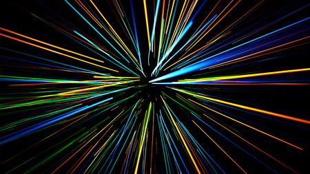 abstract scene of flight in space, space traveling, time machine, abstract background illustrationの写真素材