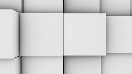 3d illustration, abstract background, volumetric undulating movement of cubes densely adjacent to each otherの写真素材