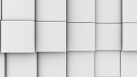 3d illustration, abstract background, volumetric undulating movement of cubes densely adjacent to each otherの写真素材