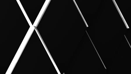 3d illustration, abstract background, volumetric undulating movement of diamonds densely adjacent to each otherの写真素材
