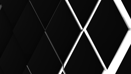3d illustration, abstract background, volumetric undulating movement of diamonds densely adjacent to each otherの写真素材