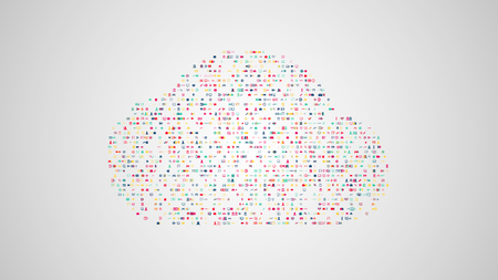 Cloud computing concept illustration from sets of symbols of modern lifeの写真素材