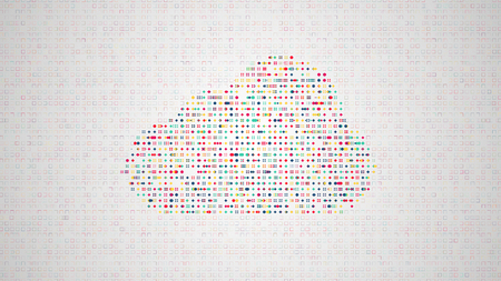 Cloud computing concept illustration from sets of symbols of modern lifeの写真素材