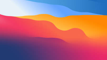 abstract wallpaper from wavy shapes filled colorful gradient