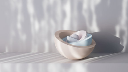 3D illustration of wallpaper, render of interiorの写真素材