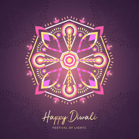 Diwali Deepavali Kolamのイラスト素材
