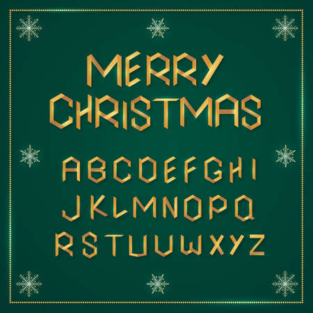 Christmas Lettering Fontのイラスト素材